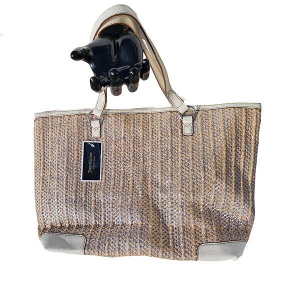 NWT - Juicy Couture 'Palm Spring Dorrit' Straw Tote Bag - Picture 3 of 6